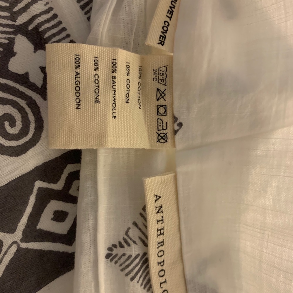 Anthropologie full duvet and two matching shams - Picture 6 of 9